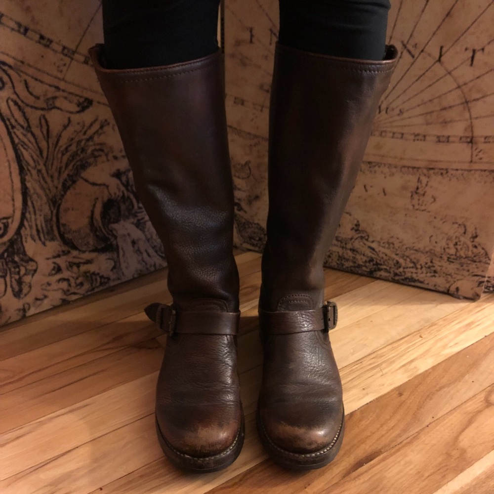 Brown leather Frye boots